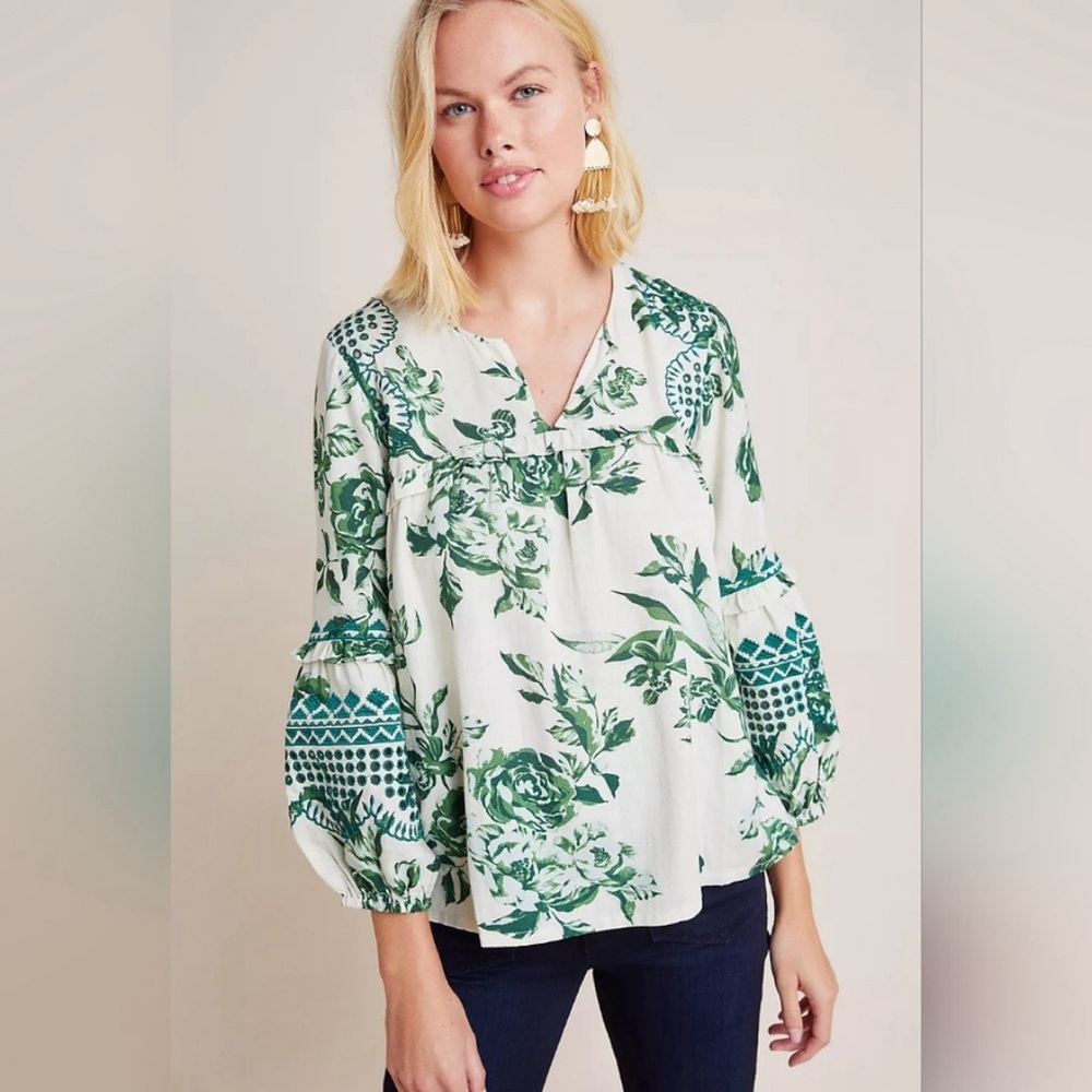 Vineet Bahl Margaret Ruffled Blouse